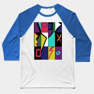 80s Throwback Ugly Sweater Colourblock Baseball T-Shirt